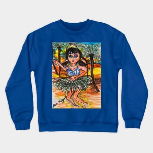 A Hawaiian Hulu Dancer Crewneck Sweatshirt